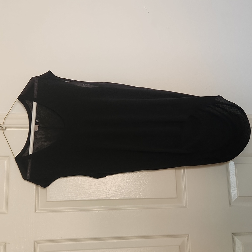 Helmut Black VNeck Sleveless Long Top Large
